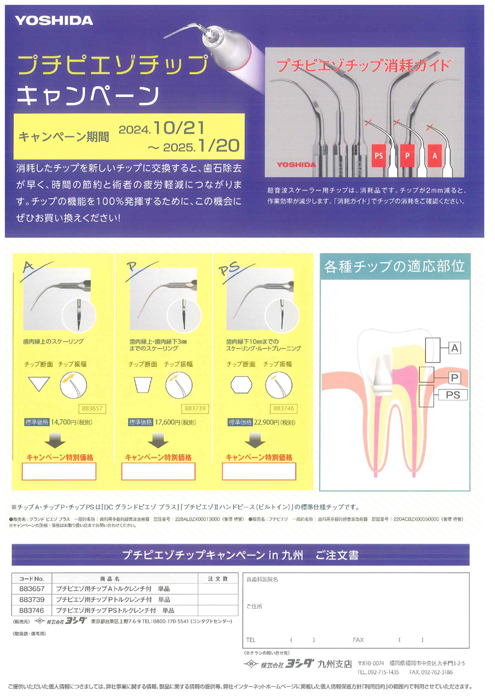 プチピエゾチップ キャンペーン