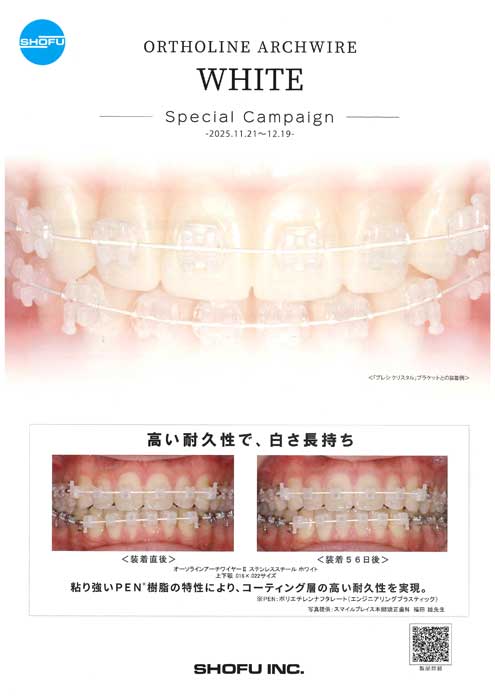 オーソライン アーチワイヤー ホワイト スペシャルキャンペーン